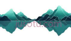 山脉,抽象,蓝色,绿色PNG