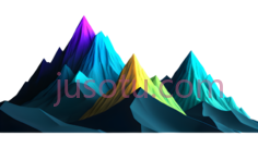 山脉,抽象,紫色,蓝色,黄色PNG