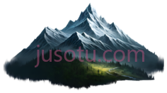 雪山,插画,蓝色,绿色PNG