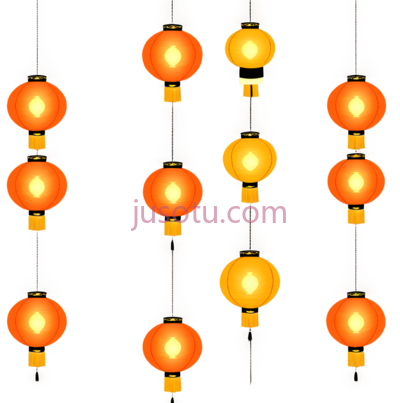 灯笼,中国风,橙色,黄色, PNG