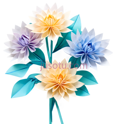 折纸,菊花,丝绸, PNG