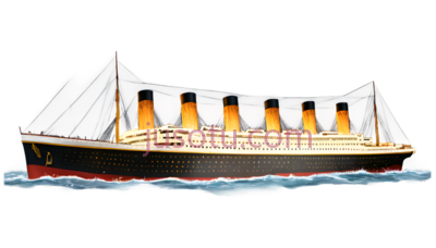 轮船,卡通,白色,红色, PNG