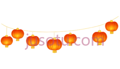 灯笼,中式,橙色PNG