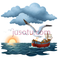 海鸥,卡通,白色PNG