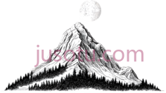 山峰,素描,黑白PNG