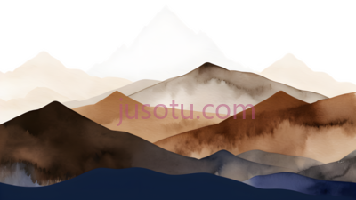 山脉,插画,白色,棕色,黑色, PNG