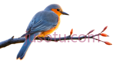 鸟,自然,蓝色,橙色PNG
