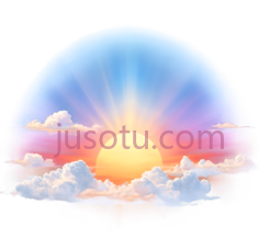 日出,抽象,橙色, 蓝色, 白色PNG