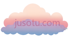 云,渐变,粉色到蓝色PNG