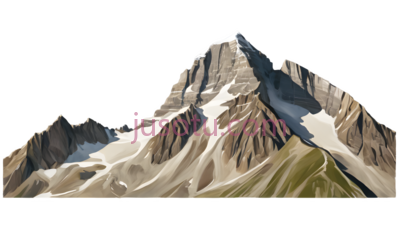 山峰,3D建模,白色,灰色, PNG