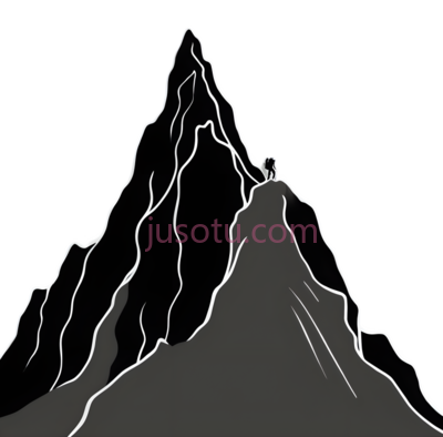 山峰,线条画,白色,灰色, PNG