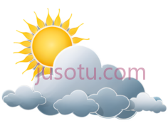 太阳,云朵,卡通,黄色, 白色PNG