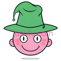 卡通人物,可爱,绿色,粉色PNG