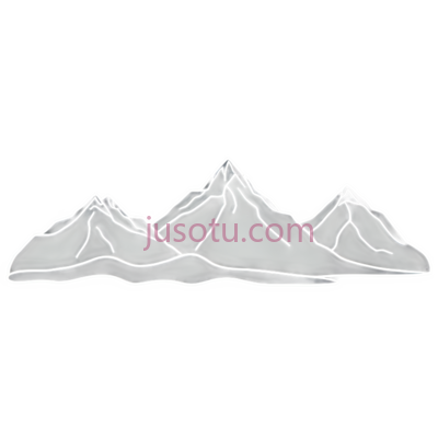 山脉,线条画,白色, PNG
