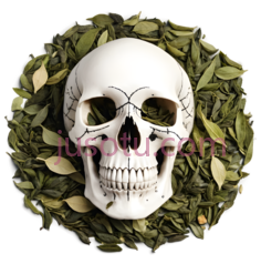 骷髅头,装饰性,白色PNG