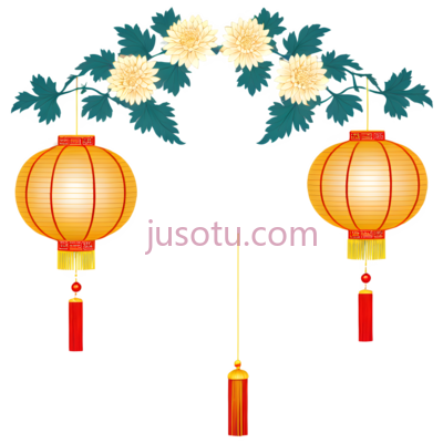 灯笼,菊花, PNG