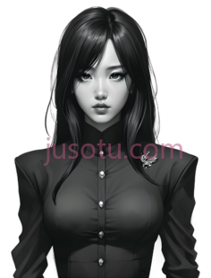 女性,插画,黑白PNG