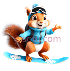 松鼠,卡通,蓝色PNG