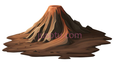 沙漠,火山,风景, PNG