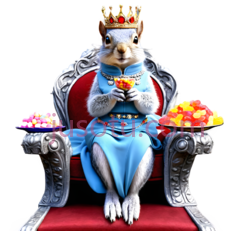 松鼠,卡通,蓝色PNG