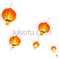 灯笼,中式,橙色PNG