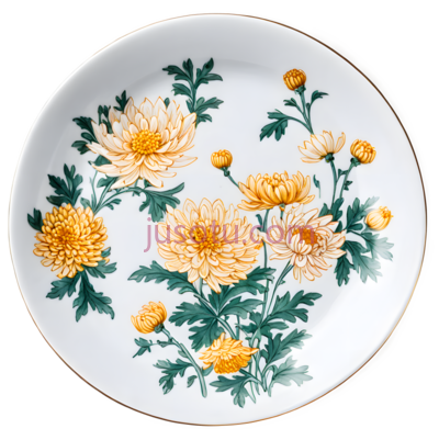 瓷器,茶盘,菊花, PNG