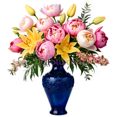 花束,花卉插花,粉色,黄色,蓝色, PNG