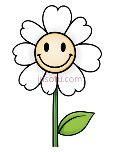 花,笑脸, PNG