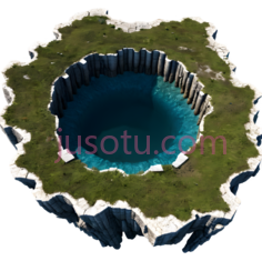 岛屿,卡通,绿色,白色,蓝色PNG