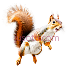松鼠,卡通,橙色,白色PNG