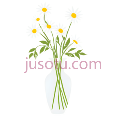 花瓶,雏菊, PNG