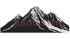 山峰,线条画,白色PNG