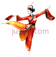 舞者,舞蹈服饰,红色,橙色PNG