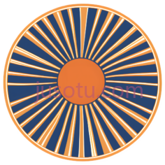 太阳,放射状线条,橙色,蓝色PNG