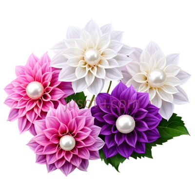 花,布艺花,白色,粉色,紫色, PNG