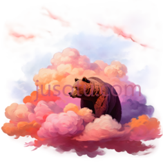 云朵,插画,粉色,紫色PNG