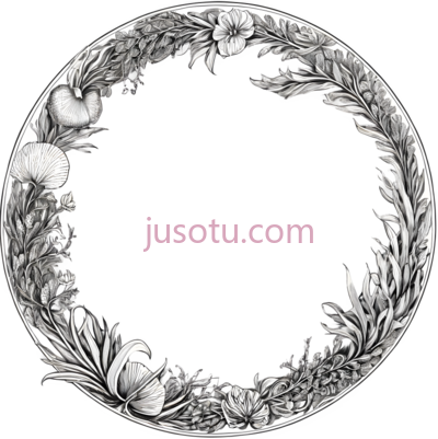 花环,线条,白色, PNG