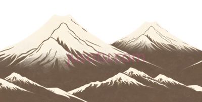 山脉,线条画,白色, PNG