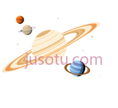 土星,木星,火星,水星,卡通,灰色PNG