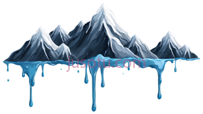 冰山,融化,蓝色, PNG