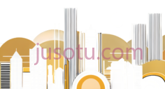 城市建筑,现代抽象,白色,黄色PNG
