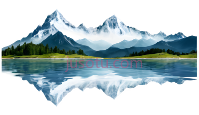 山脉,自然风景画,白色,绿色,蓝色, PNG