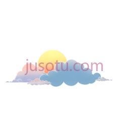 太阳,云朵,卡通,黄色,蓝色,白色PNG