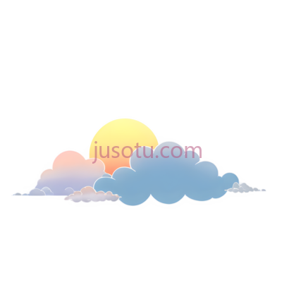 太阳,云朵,卡通,黄色,蓝色,白色, PNG