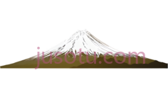 富士山,插画,白色,绿色PNG