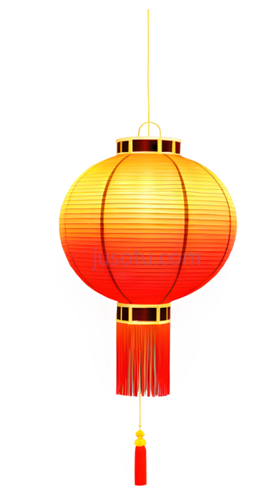 灯笼,中式,黄色,红色, PNG