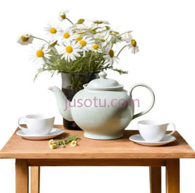 茶壶, 茶杯, 花瓶, 餐具, 现代风,白色, PNG