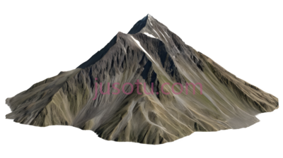 山峰,3D渲染,灰色,白色, PNG