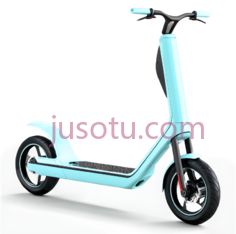 电动滑板车,现代,浅蓝色PNG