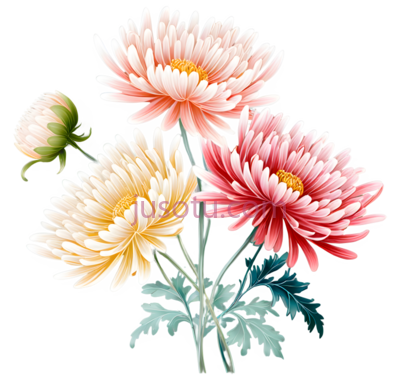 菊花,丝绸, PNG